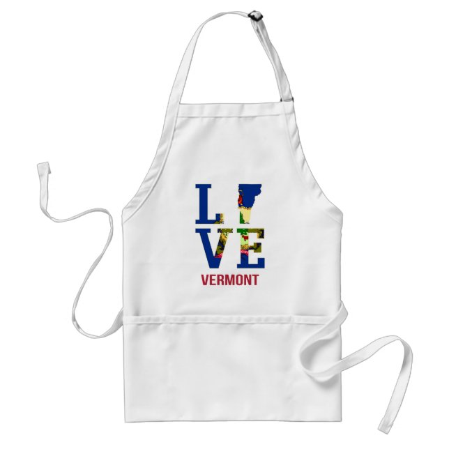 Tablier Amour du drapeau du Vermont (Devant)