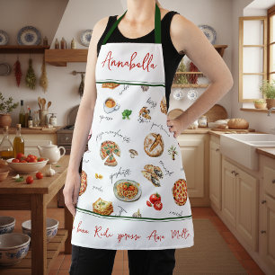 Tablier Amoureux de la cuisine italienne - Script de cuisi