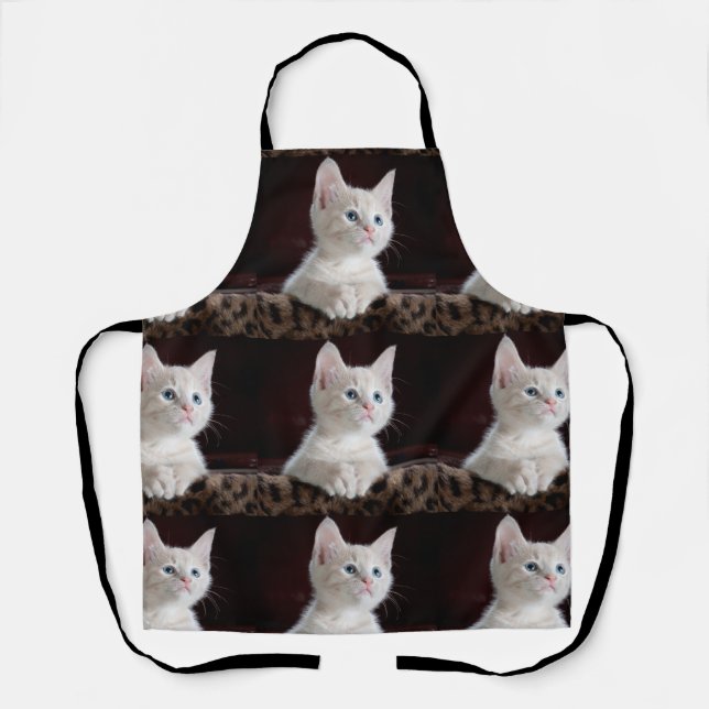 Tablier Amoureux des chats de collage photo pour animal de (Recto)