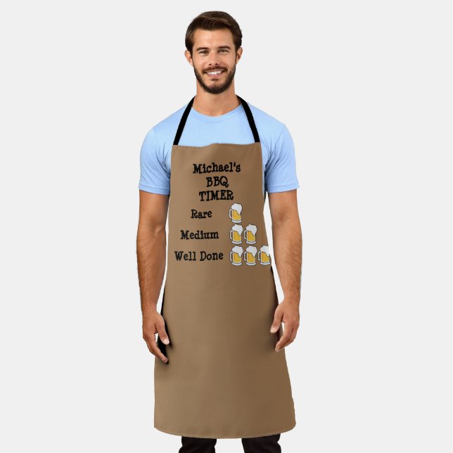 Tablier Amusant Barbeque personnalisé Timer Apron (Porté)