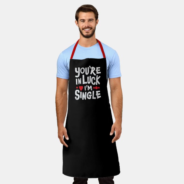 Tablier Amusant BBQ Party Apron | Vous êtes dans la chance (Porté)