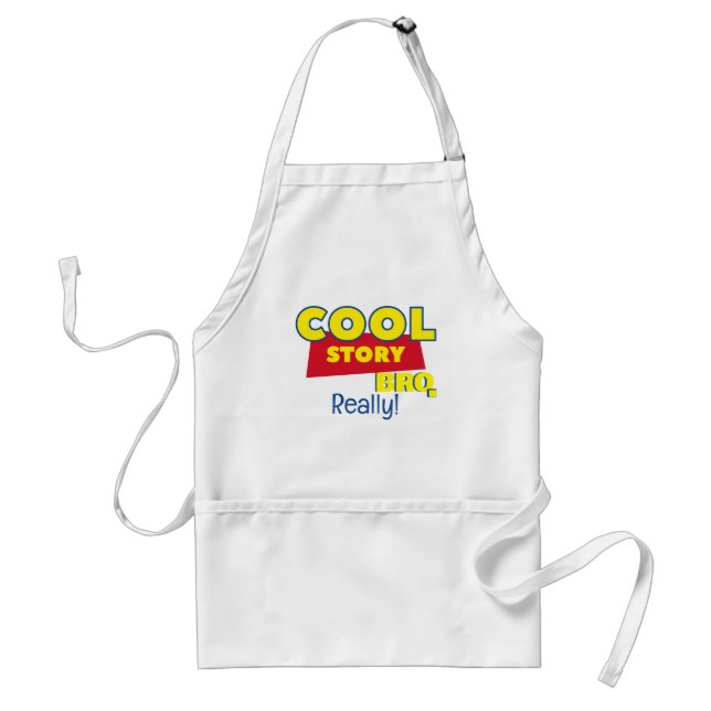 Tablier Amusant Chef Apron avec poches, Cool Story Bro (Devant)