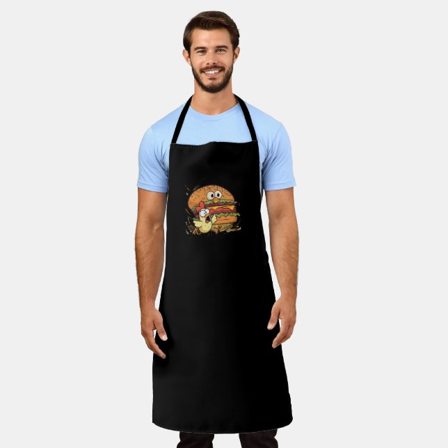 Tablier Amusant Cuisine Apron - Idée cadeau alimentaire Hi (Porté)
