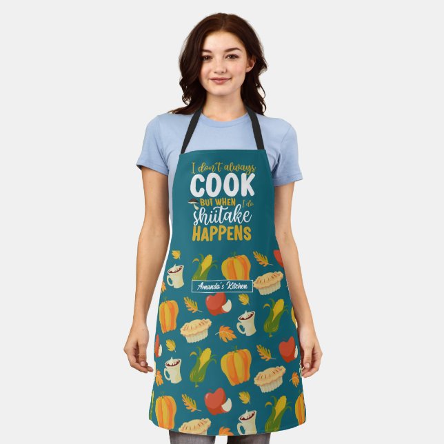 Tablier Amusant jeu de Cuisines Thanksgiving Motif aliment (Porté)