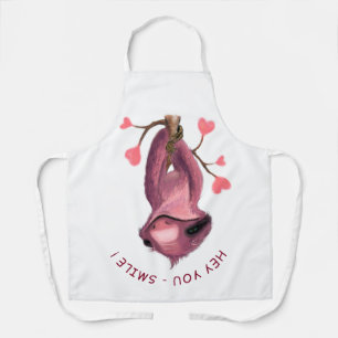 Tablier Amusant Romantique Sloth Smile Apron - Votre texte
