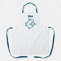 Amusante maman requin bleu blanc cuisine