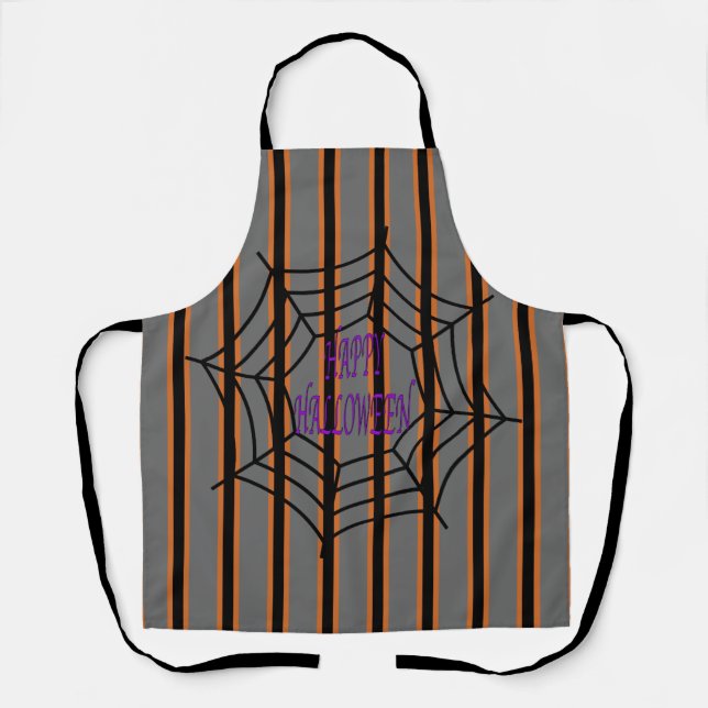 Tablier Amusement et fantaisie Halloween Spider Webs (Recto)