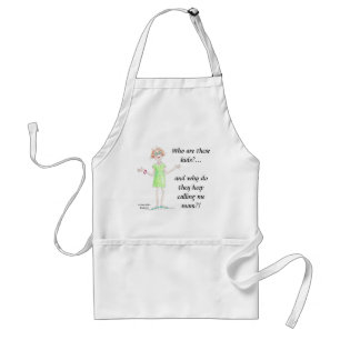Tablier Amusing Cartoon Mother demande "qui sont ces enfan