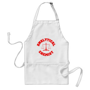 Tablier analytique de chimiste (rouge)