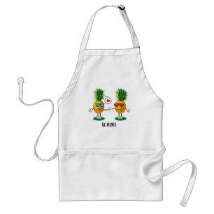 Tablier Ananas personnalisé Emoji amour couple