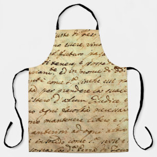 Tablier Ancien manuscrit du 1700 siècle écrit à l'encre