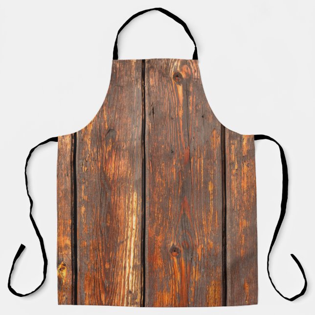 Tablier Anciennes planches patinées textureabstraite arriè (Recto)