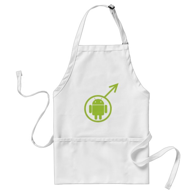 Tablier Android mâle (signe / symbole) Bugdroid (Devant)