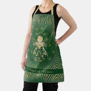 Tablier Angel de Grace Filigree Green/Gold Christmas