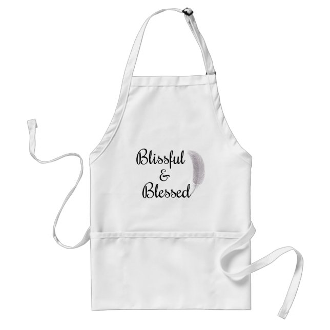 Tablier Angel Feather Blissful Blessful Zen chef apron (Devant)