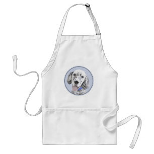 Tablier Anglais Setter Blue Belton Peinture Chien Art