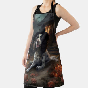 Tablier Anglais Springer espagnol Citrouille Halloween eff