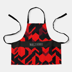Tablier Angle de camouflage rouge pointu Motif géométrique