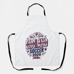 Tablier Angleterre Football 2026 Football Gras Pays Typogr