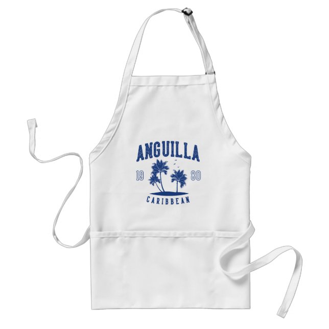 Tablier Anguilla Palmier des Caraïbes 1980 (Devant)
