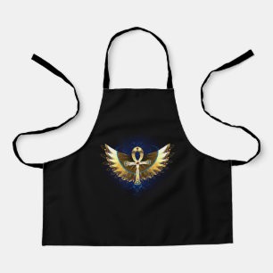 Tablier Ankh or avec ailes