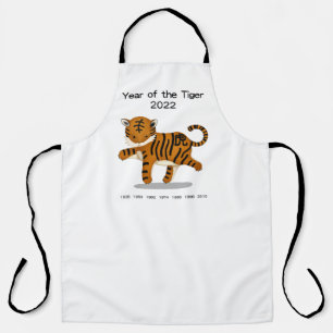 Tablier Année du Tiger Cute Zodiac Animal 2022