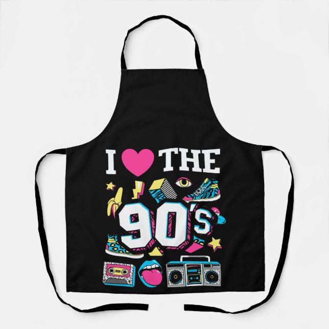 Tablier Années 90 I Heart the Nineties (Recto)