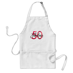 Tablier Anniversaire moderne amusement rouge chic fabuleux