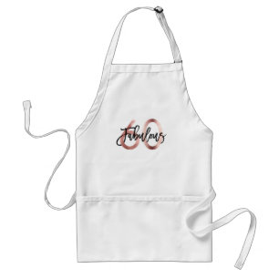 Tablier Anniversaire rose moderne d'or amusement fabuleux