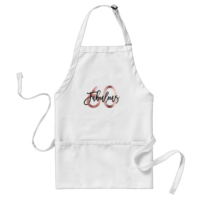 Tablier Anniversaire rose moderne d'or amusement fabuleux (Devant)