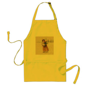 Tablier Antique Fille de Noël Enfant d'hiver