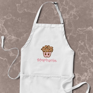 Tablier Aperon Kawaii Cupcake personnalisé avec nom person