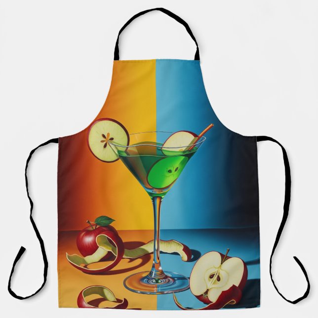 Tablier Apple Martini Pop Art (Recto)