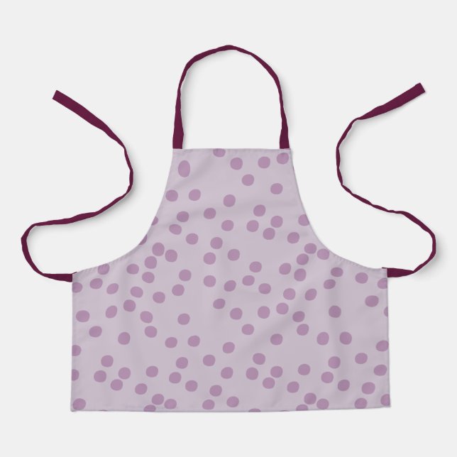 Tablier Apron À petits pois violet amusant (Recto)