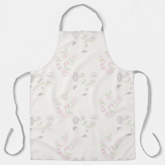 Tablier Apron Allover imprimer Pink Purple Water Lily Fora