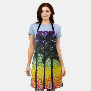 Tablier Apron (ao) - Palmiers et Ciel arc-en-ciel