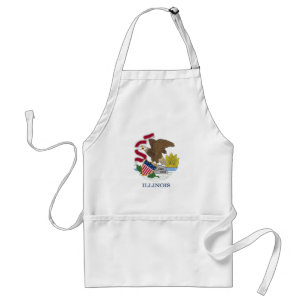 Tablier Apron avec drapeau de l'Illinois State, U.S.A.