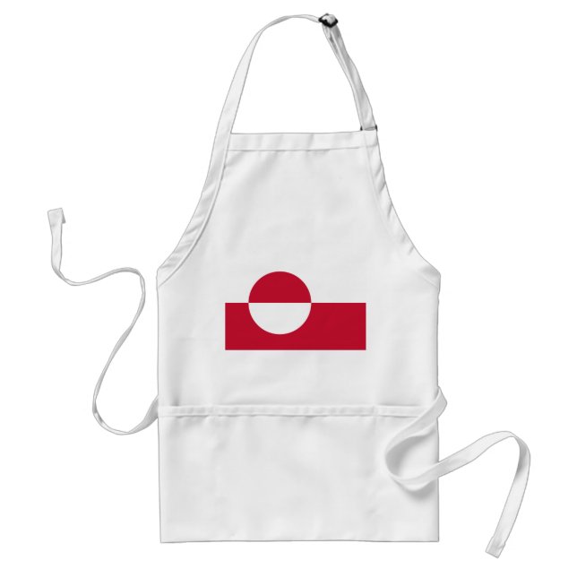 Tablier Apron avec drapeau du Groenland (Devant)