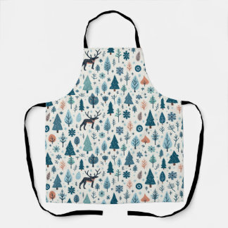 Tablier Apron avec rennes d'hiver