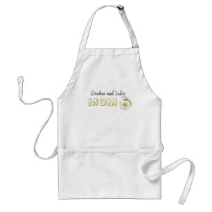 Tablier Apron avec une pomme et l'inscription "maman".