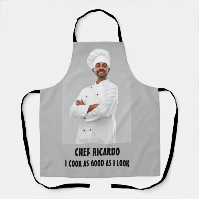 Tablier Apron Chef Photo Personnalisé (Recto)