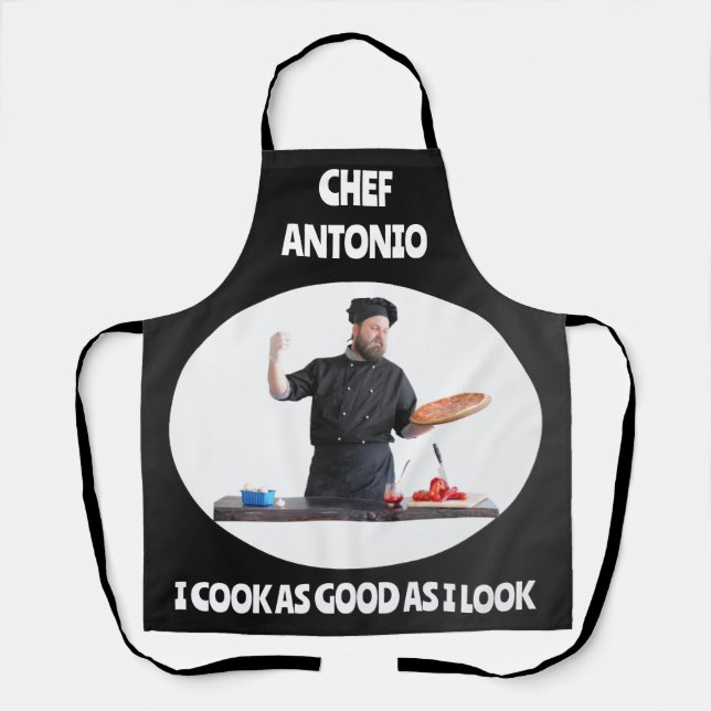 Tablier Apron Chef Photo Personnalisé (Recto)