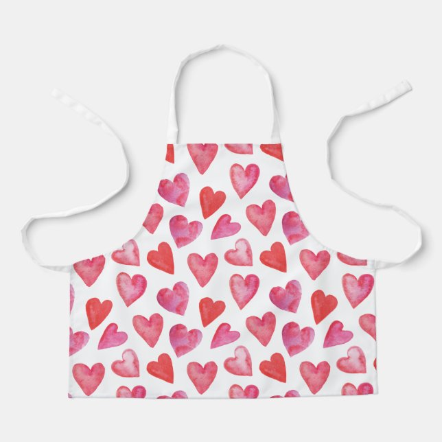 Tablier Apron Children (61 x 51 cm) - Hearts Pattern (Recto)