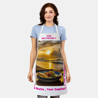 Tablier Apron - Cuire avec coeur, Servir avec âme