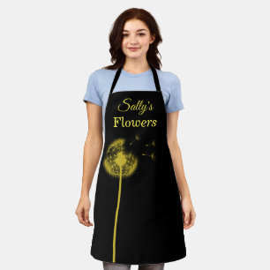 Tablier Apron Dandelion noir et jaune