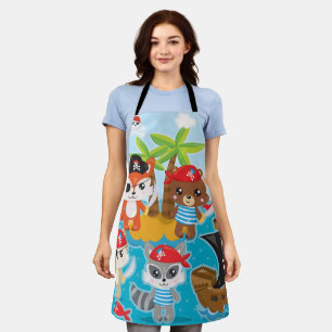 Tablier Apron de fête des pirates de l'équipage animal