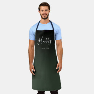 Tablier Apron de hubby personnalisé simple vert