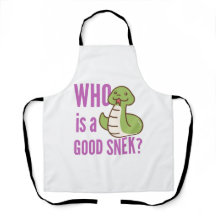 Apron De Serpent Drôle - "Qui Est Un Bon Snek ?"