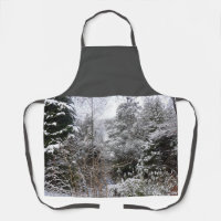 Apron des arbres neigeux