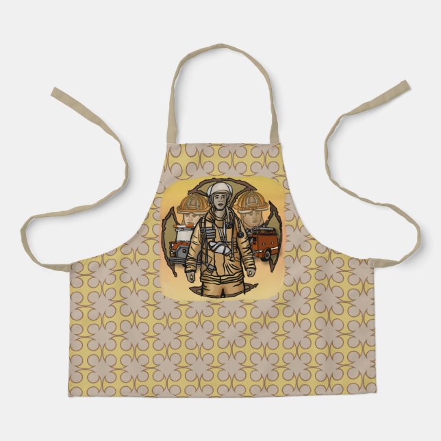 Tablier Apron des pompiers si prêts (Recto)